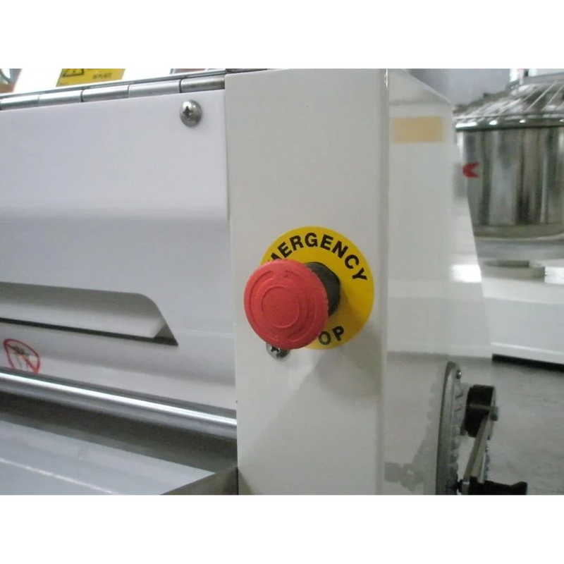 BakeMax BMPS001 Commercial Countertop 20" Two-Pass Heavy Duty Dough Sheeter.