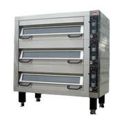 BakeMax BMSD001 Single Deck Electric Artisan Stone Deck Oven – One Pan Wide Floor Model.