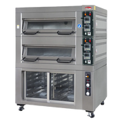 BakeMax BMSD001 Single Deck Electric Artisan Stone Deck Oven – One Pan Wide Floor Model.