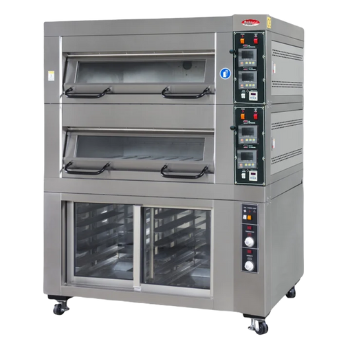 BakeMax BMSD001 Single Deck Electric Artisan Stone Deck Oven – One Pan Wide Floor Model.