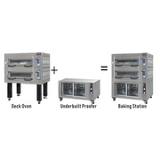 BakeMax BMSD002 Two Deck One Pan Wide Electric Artisan Stone Deck Oven.