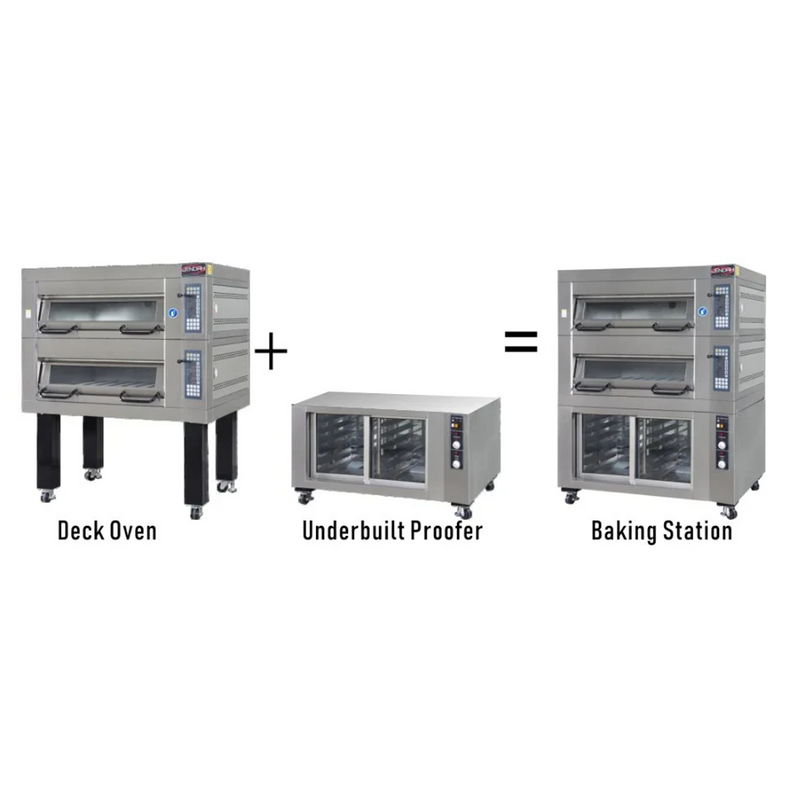 BakeMax BMSD002 Two Deck One Pan Wide Electric Artisan Stone Deck Oven.