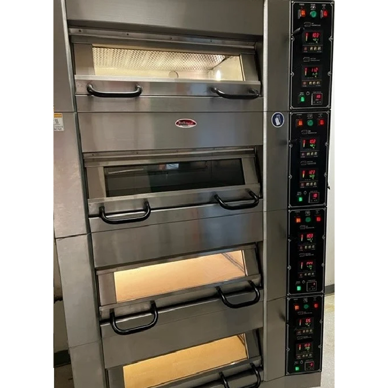 BakeMax BMSD003 Three Deck One Pan Wide Electric Artisan Stone Deck Oven – 47” Wide.