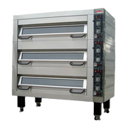 BakeMax BMSD003 Three Deck One Pan Wide Electric Artisan Stone Deck Oven – 47” Wide.