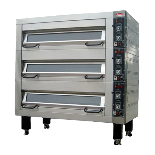 BakeMax BMSD004 Four Deck Electric Artisan Stone Deck Oven – Commercial Floor Model.