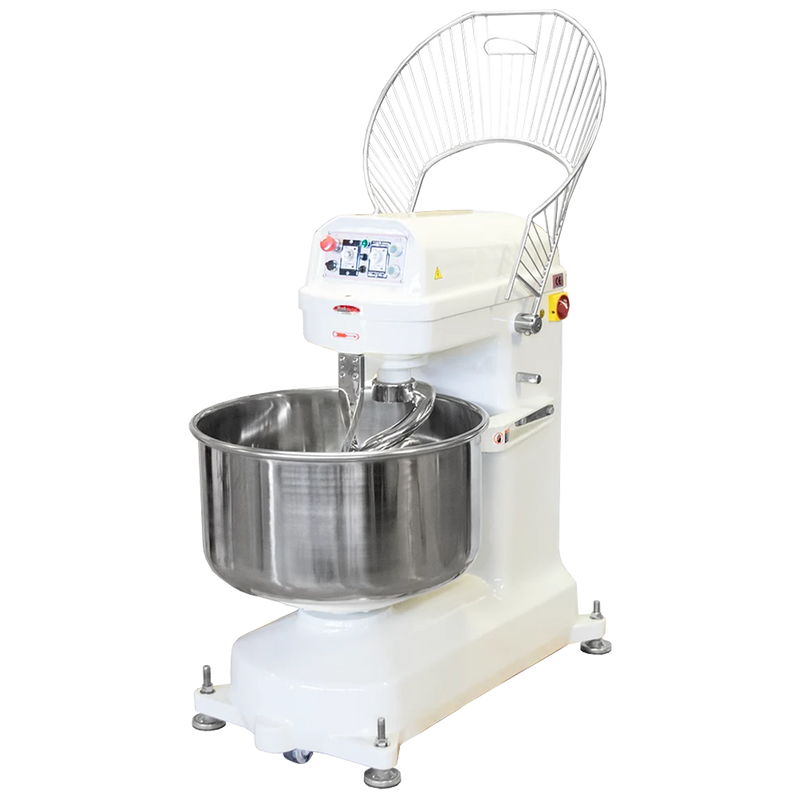 BakeMax BMSM030 Heavy Duty 30Kg Spiral Dough Mixer – 2 Speed Floor Model.