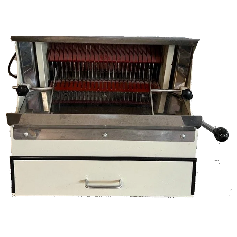 BakeMax BMSS001 Countertop Electric Artisan Safety Bread Slicer – 5/8″ Slice.