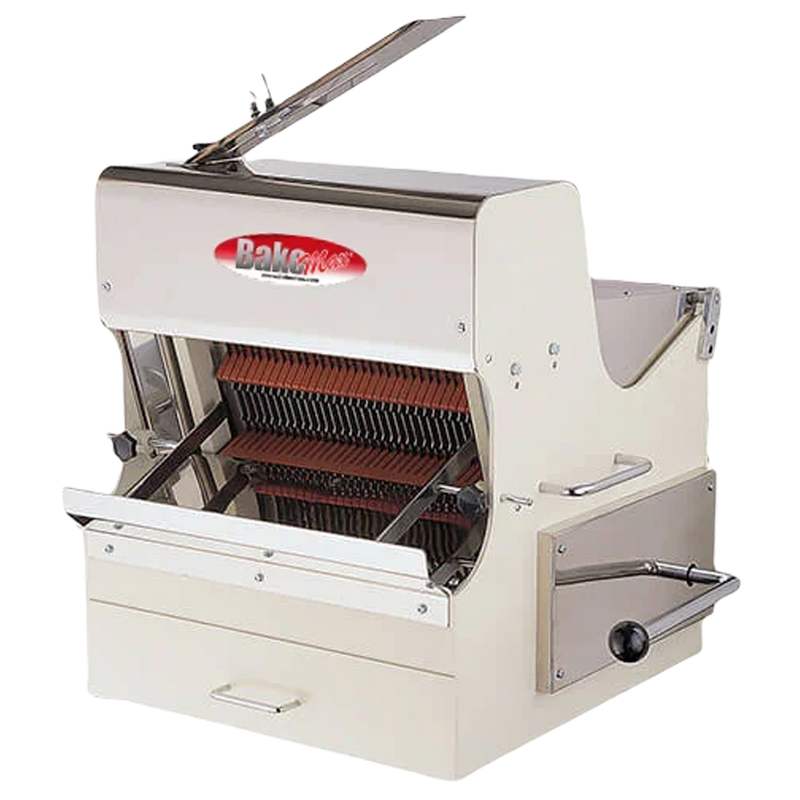 BakeMax BMSS001 Countertop Electric Artisan Safety Bread Slicer – 5/8″ Slice.