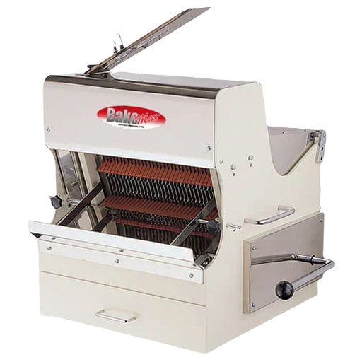 BakeMax BMSS001 Countertop Electric Artisan Safety Bread Slicer – 5/8″ Slice.