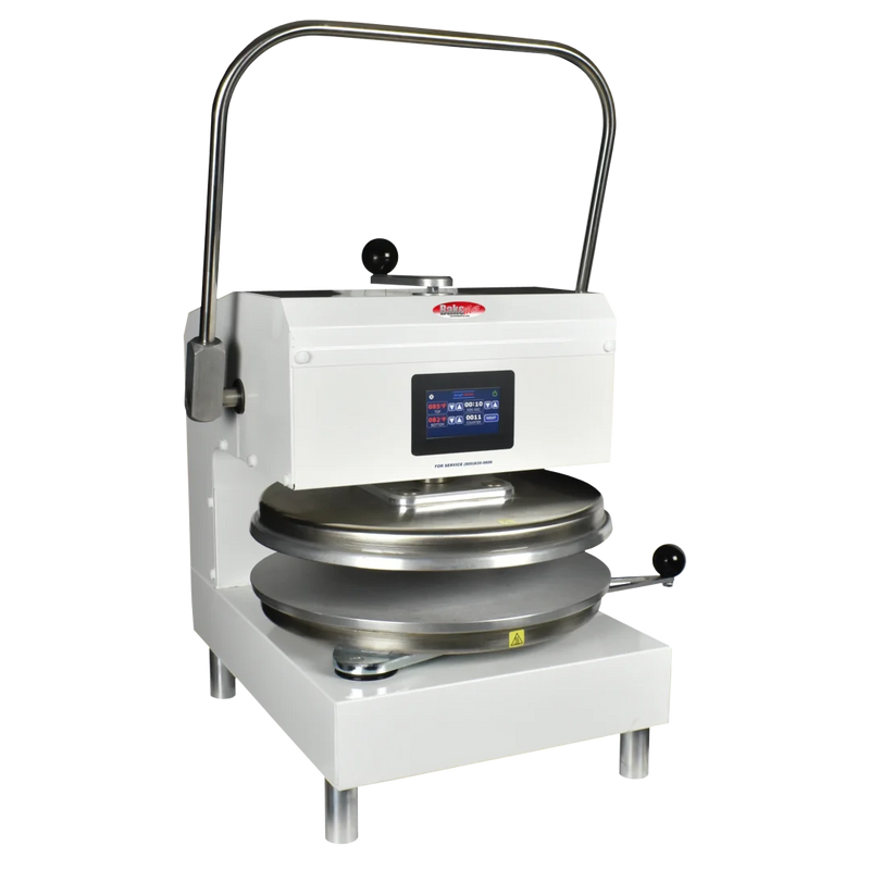 BakeMax BMTXM218W Commercial Countertop Dual Heat Dough Press – 18".