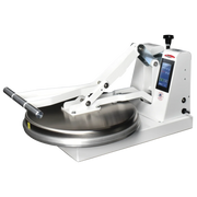 BakeMax BMDM18 Commercial Countertop 18" Manual Clamshell Pizza Dough Press.