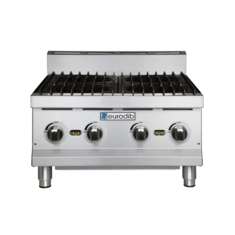Eurodib 4 Burner Open Hot Plate 30000 Btu Natural Gas - THP424