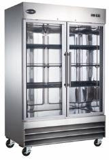 SABA S-47RG - Two Glass Door Reach- In Cooler S/S Interior & Exterior