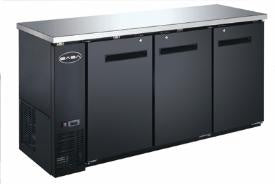 SABA SBBS--2243-R72B - Three Door Back Bar Cooler (Black)