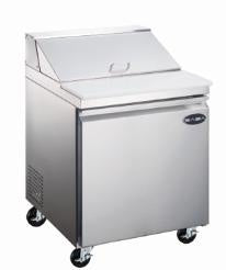 SABA SPS-27-8 - One Door Sandwich Prep Table with Pans S/S Interior & Exterior